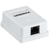 Розетка GENERICA 1-я PC RJ45 о/у бел. CS2-1C5EU-12-G
