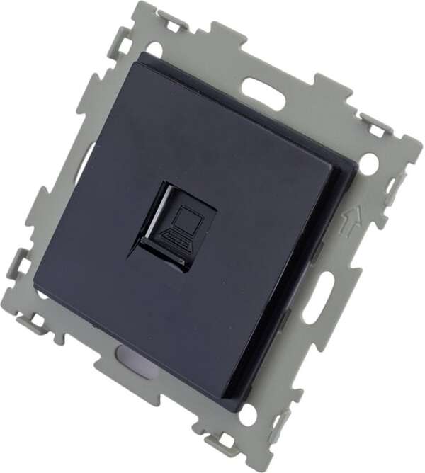 Розетка CGSS 1-я PC RJ45 черная GL-W201C-BCG Розетка CGSS 1-я PC RJ45 черная GL-W201C-BCG