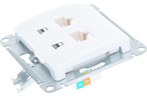 Розетка GLOSSA PC RJ45-RJ45 белая GSL000185KK Розетка GLOSSA PC RJ45-RJ45 белая GSL000185KK