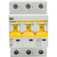 Автомат IEK ВА47-60M 20А 3П С MVA31-3-020-C