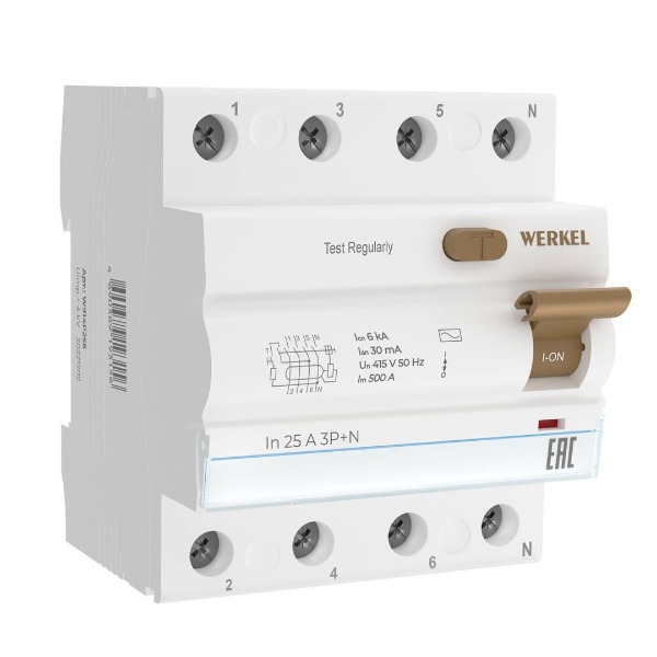 УЗО Werkel 25А 4п W914P256 УЗО Werkel 25А 4п W914P256
