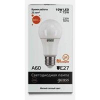 Лампа GAUSS LED Elementary A60 10W 2700 E27 23210