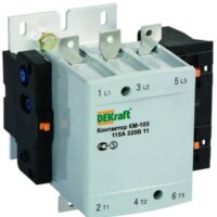 Контактор DeKraft КМ-103 115А 1НО+1НЗ 220В 22150DEK