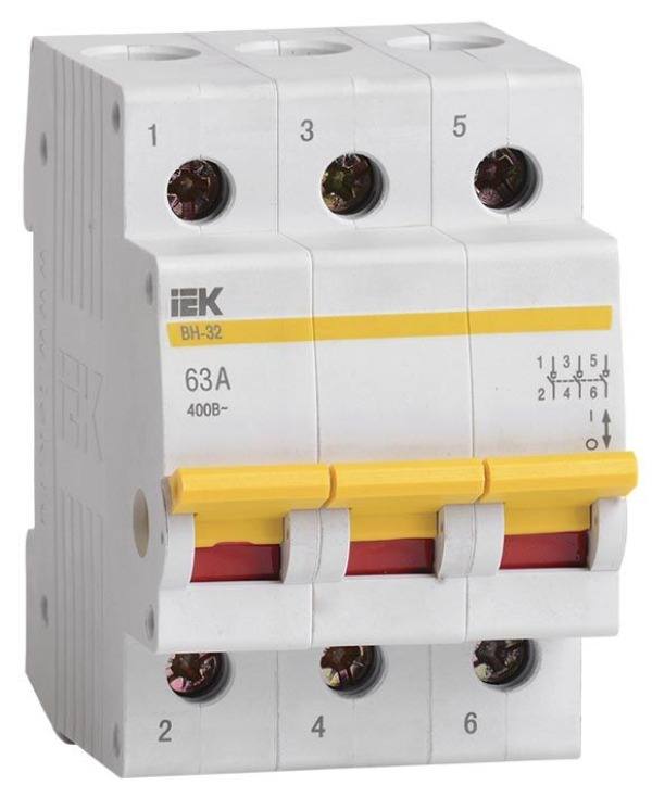 Выключатель-разъединитель IEK ВРТ-63 40А 3П MPR10-3-040 Выключатель-разъединитель IEK ВРТ-63 40А 3П MPR10-3-040