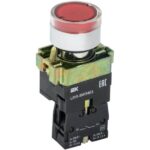 Кнопка IEK LAY5-BW3361 зеленая с подсветкой 240В