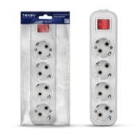 Колодка TOKOV ELECTRIC 4гн с з/к с выкл. TKE-C01-KU4-ZV