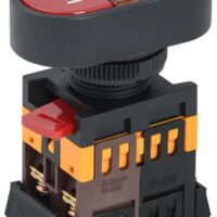 Кнопка IEK APBB-22N Пуск-Стоп d22мм неон/240В 1з+1р