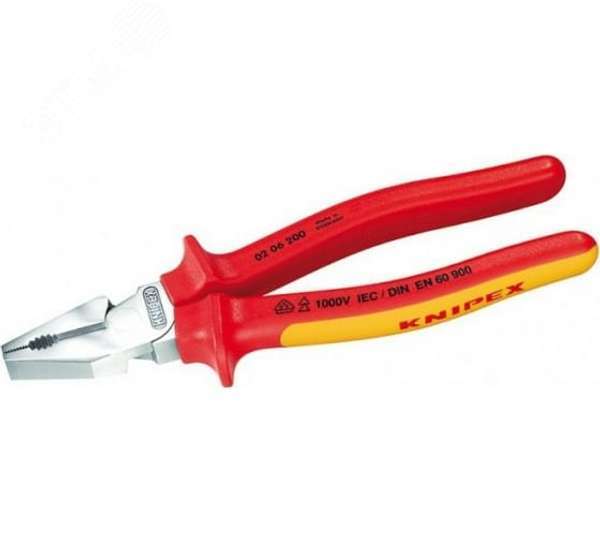 Плоскогубцы KNIPEX VDE1000V KN-0206200 Плоскогубцы KNIPEX VDE1000V KN-0206200
