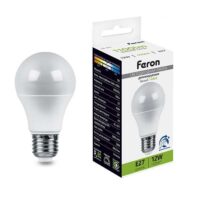 Лампа Feron LED A60 12W 4000K E27 LB-931 диммируемая